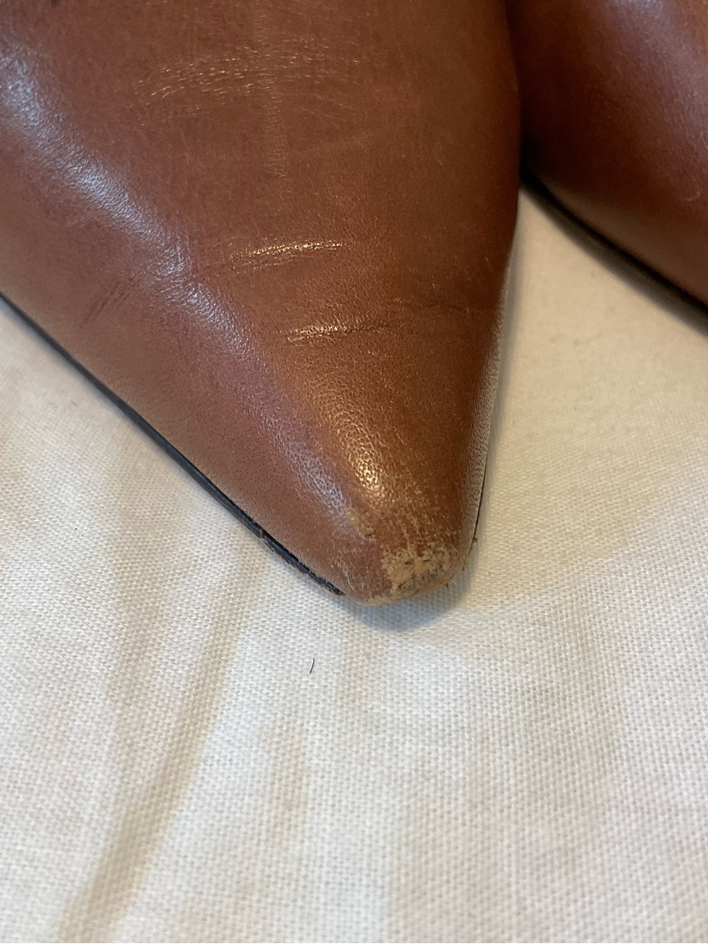 Coach Brown Pointed Toe Leather Stiletto Heels - Picture 7 of 8